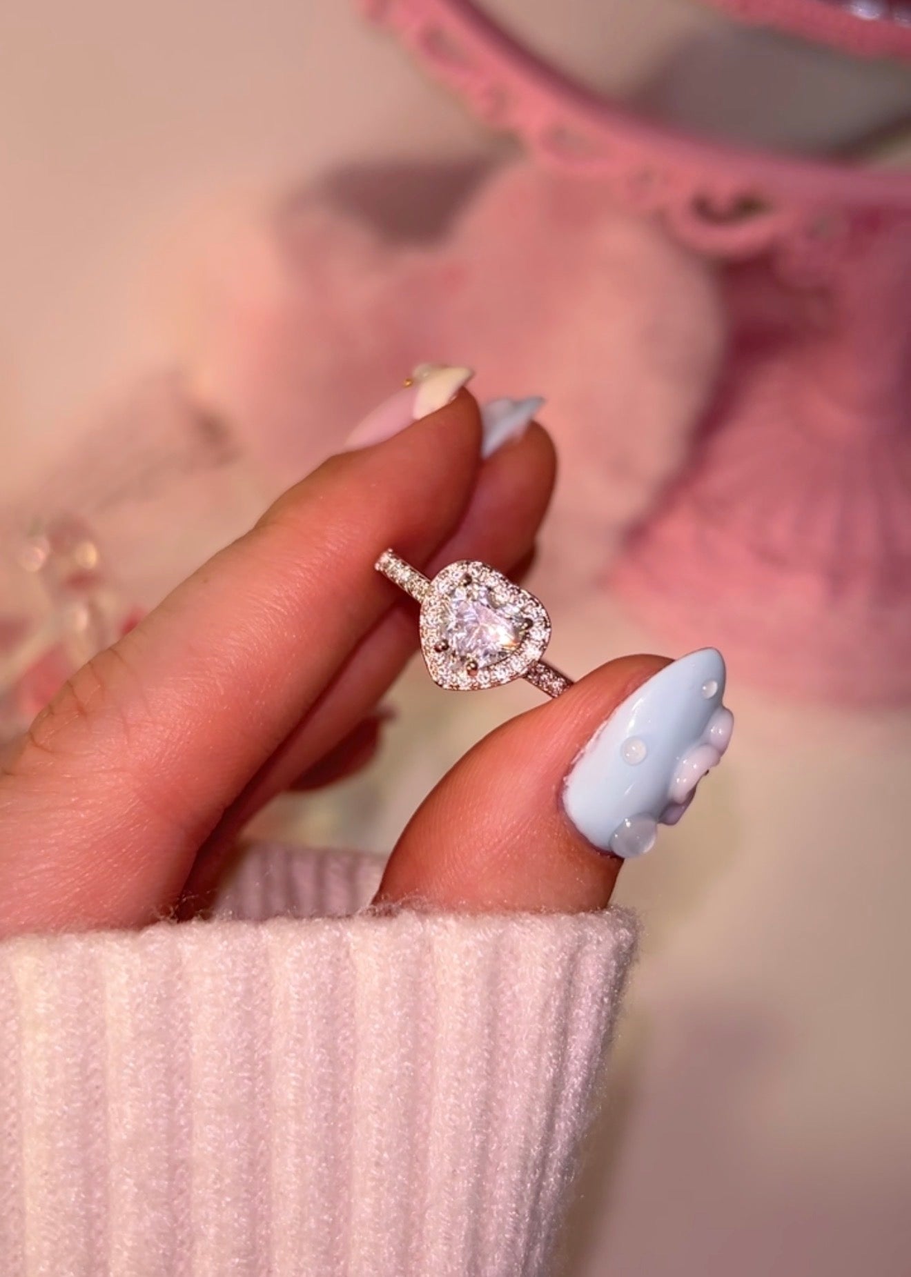 Princess Heart ring transparente