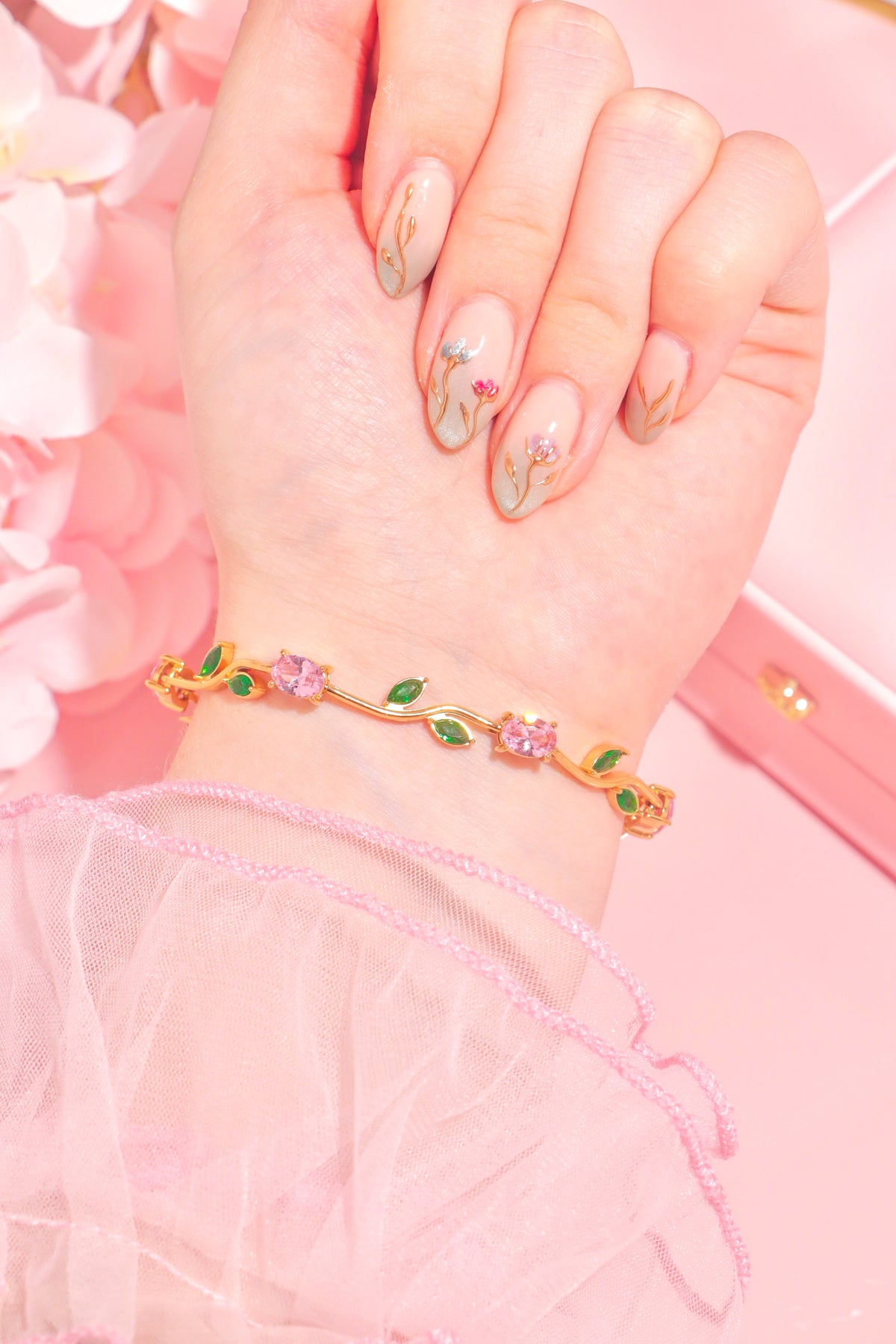 Tulip Garden bracelet rosa