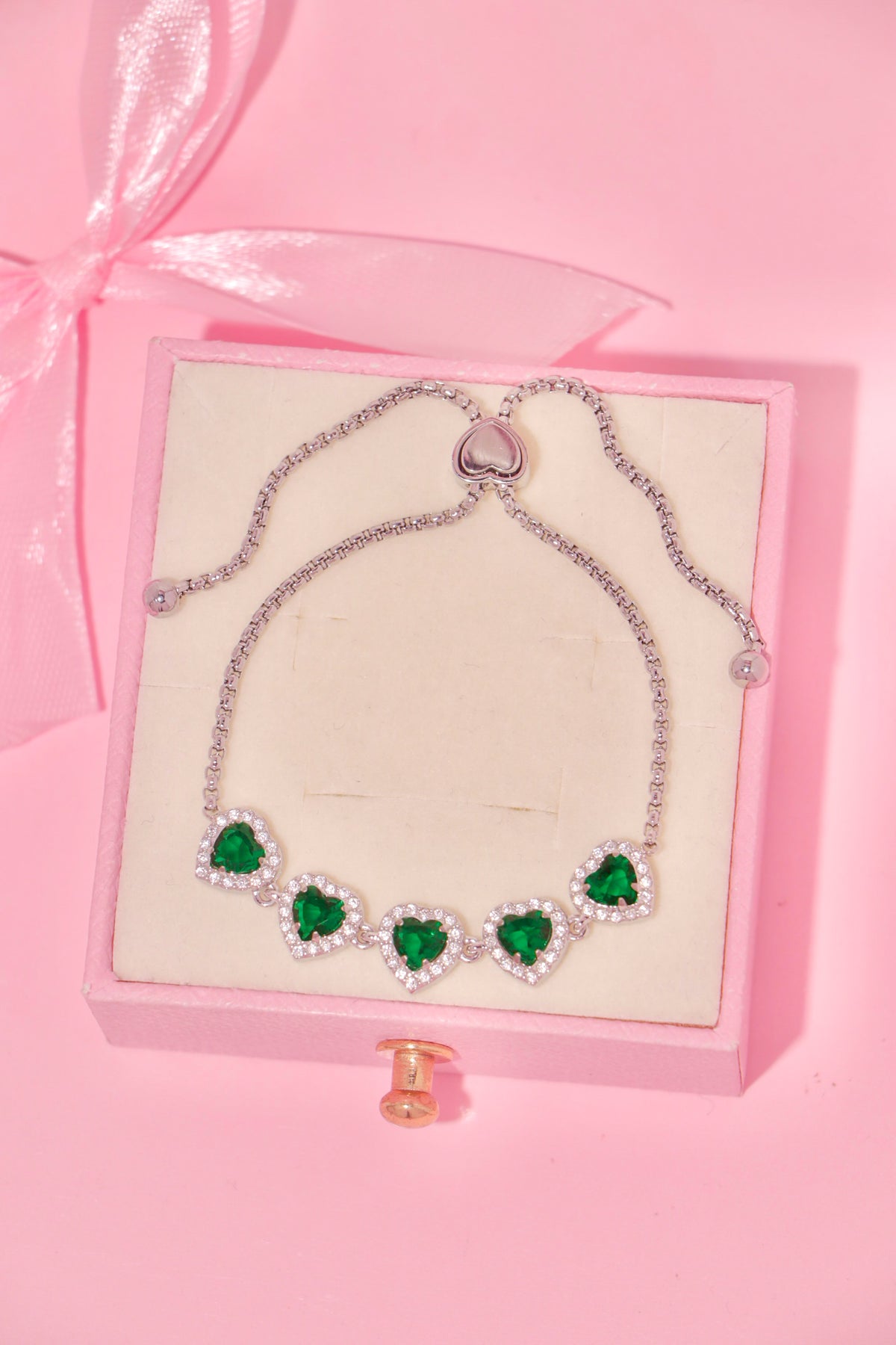 Princess Hearts bracelet verde