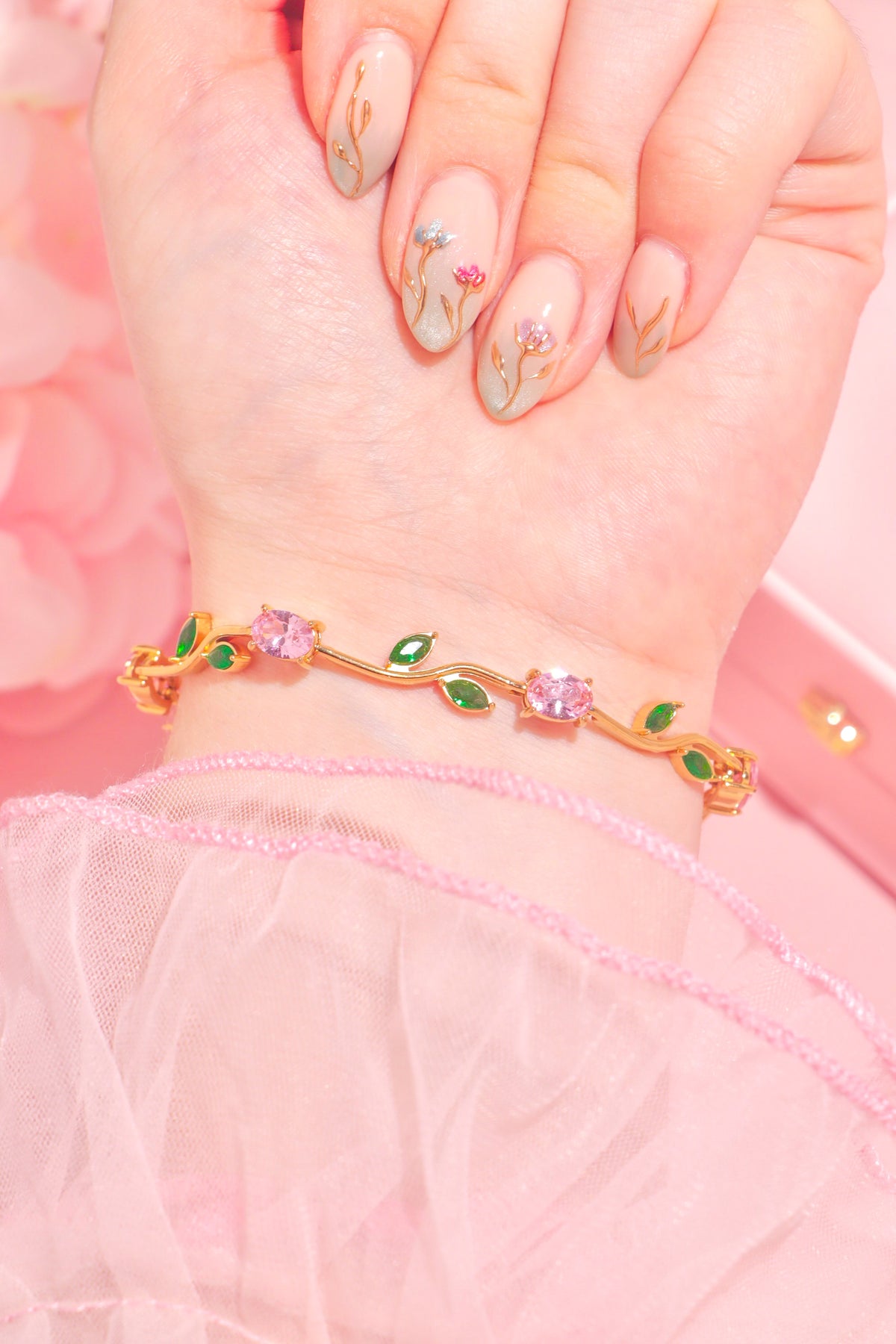 Tulip Garden bracelet rosa