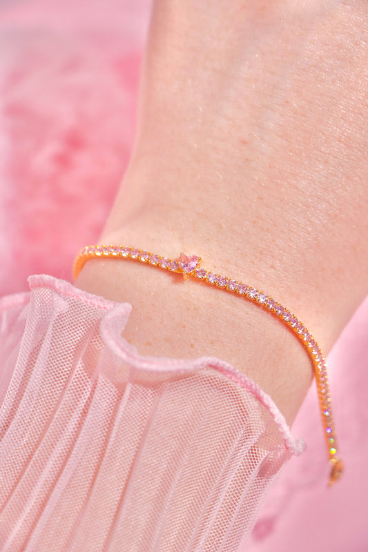 Timeless Love Tennis bracelet rosa