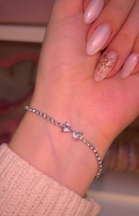 Hearty Bow Tennis bracelet