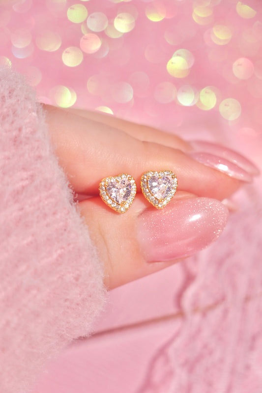 Princess Heart studs transparente