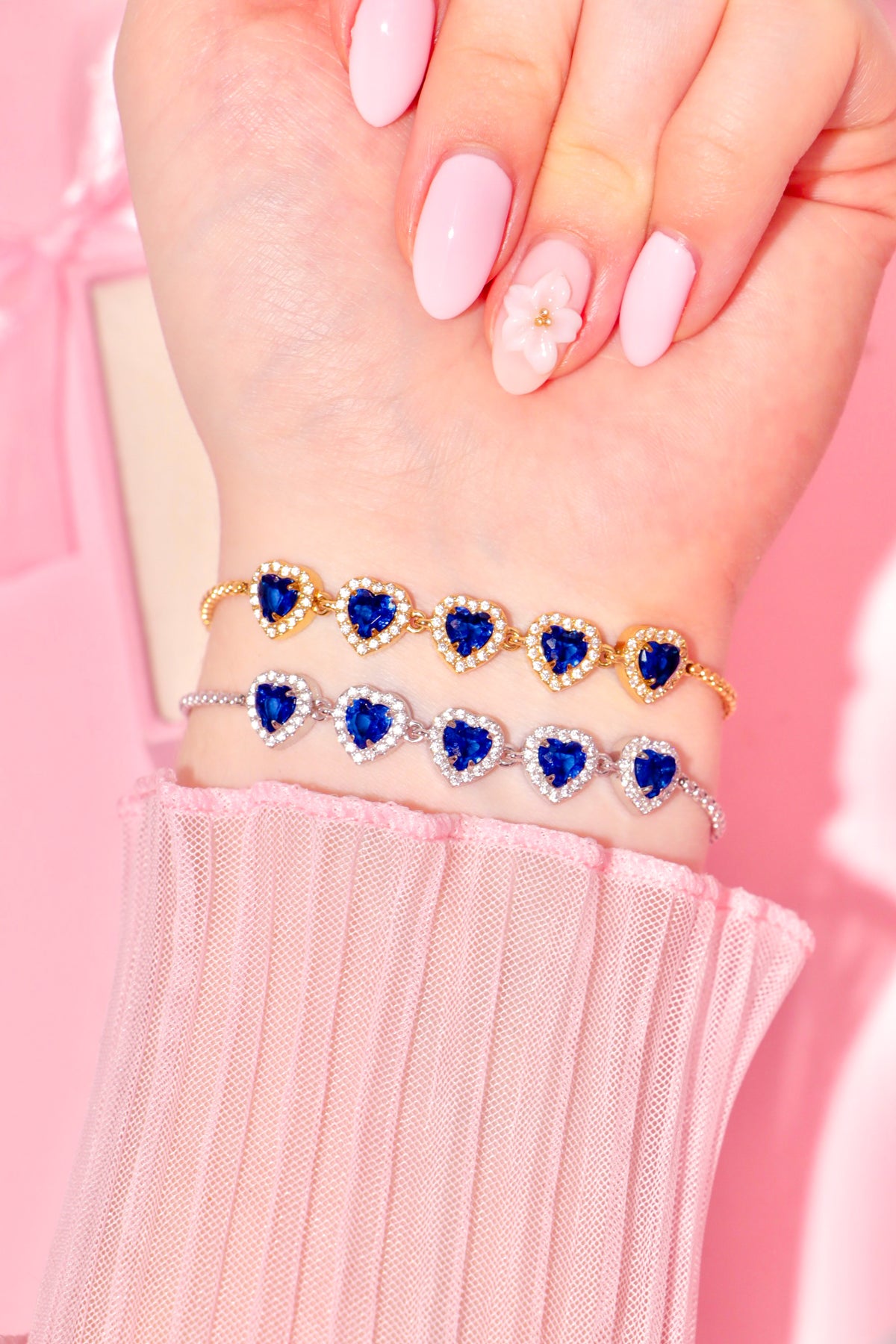Princess Hearts bracelet azul