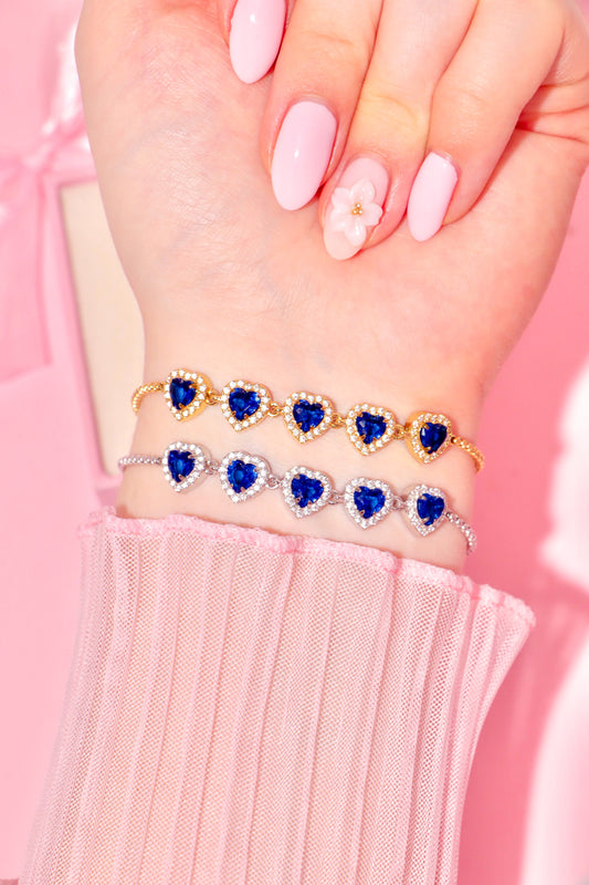 Princess Hearts bracelet azul