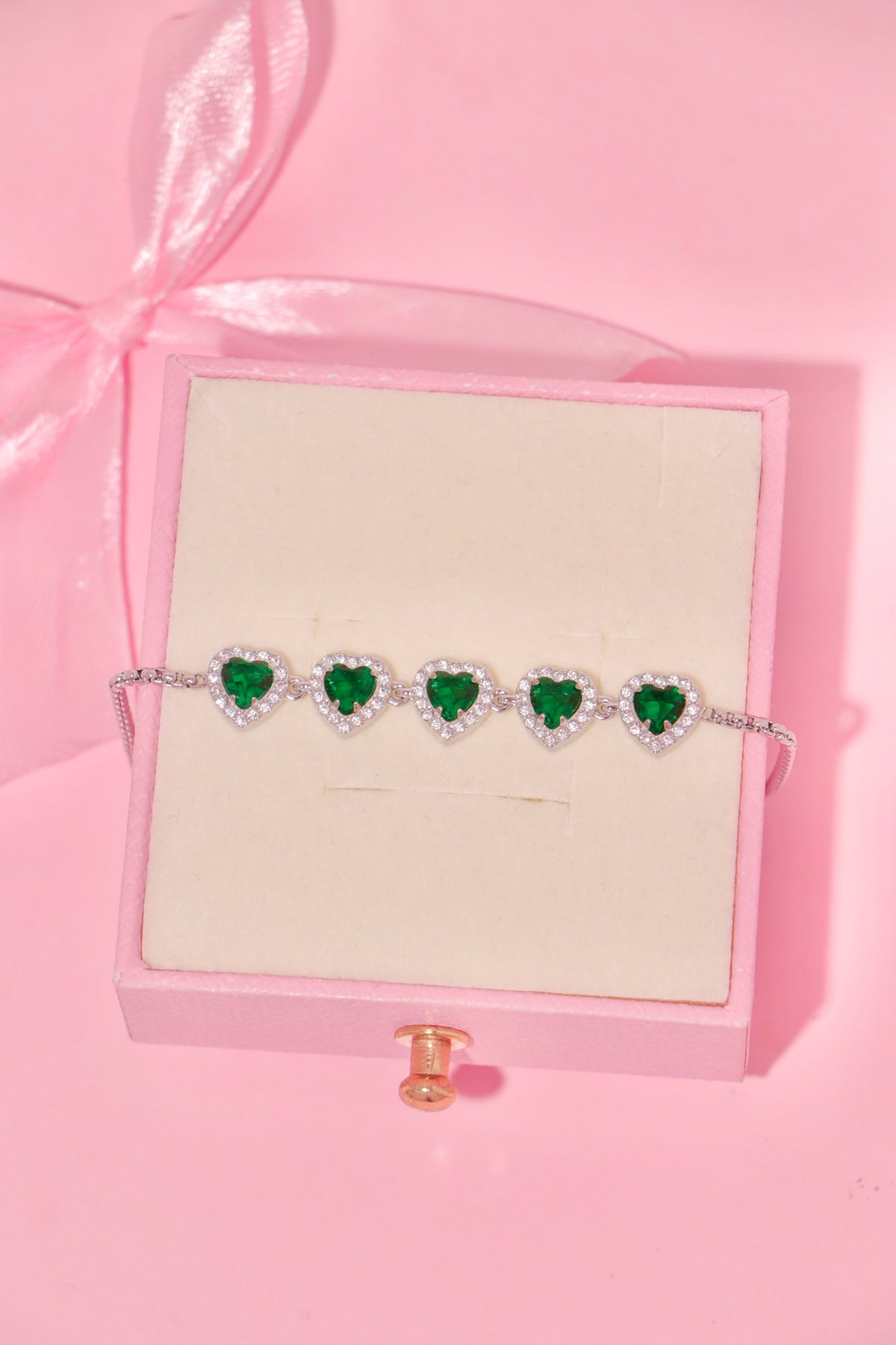 Princess Hearts bracelet verde