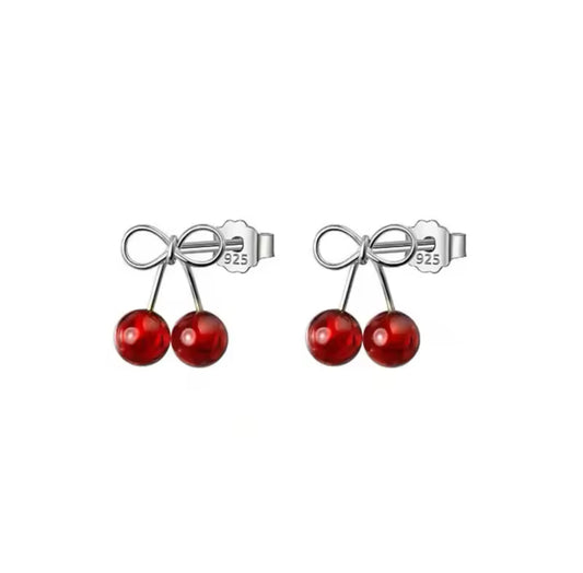 Cherry Lace studs