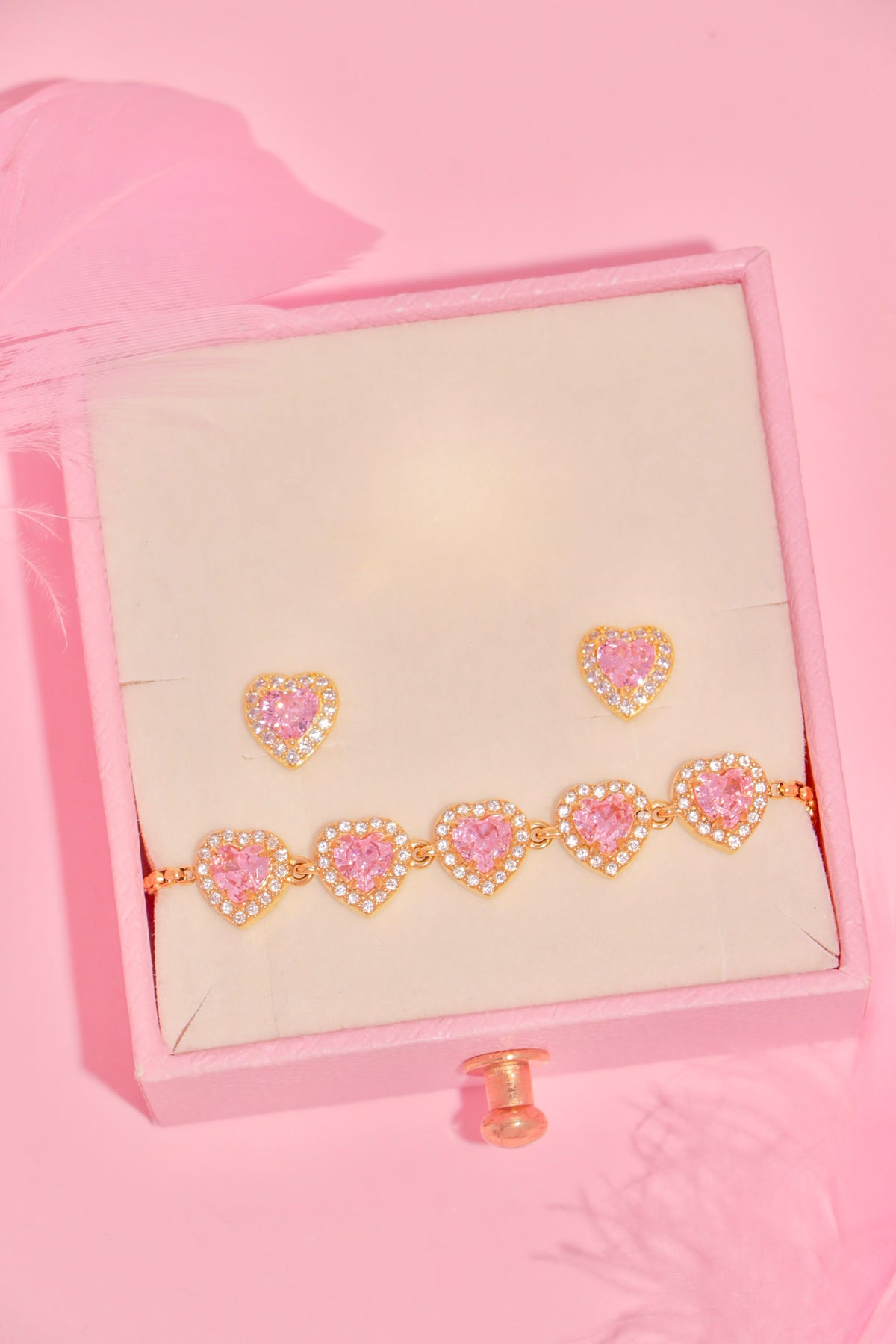 Princess Hearts set rosa