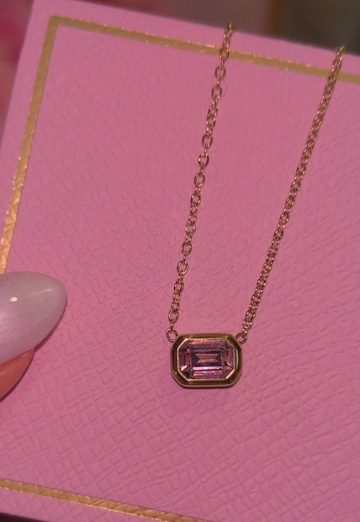 Rosé Gem necklace