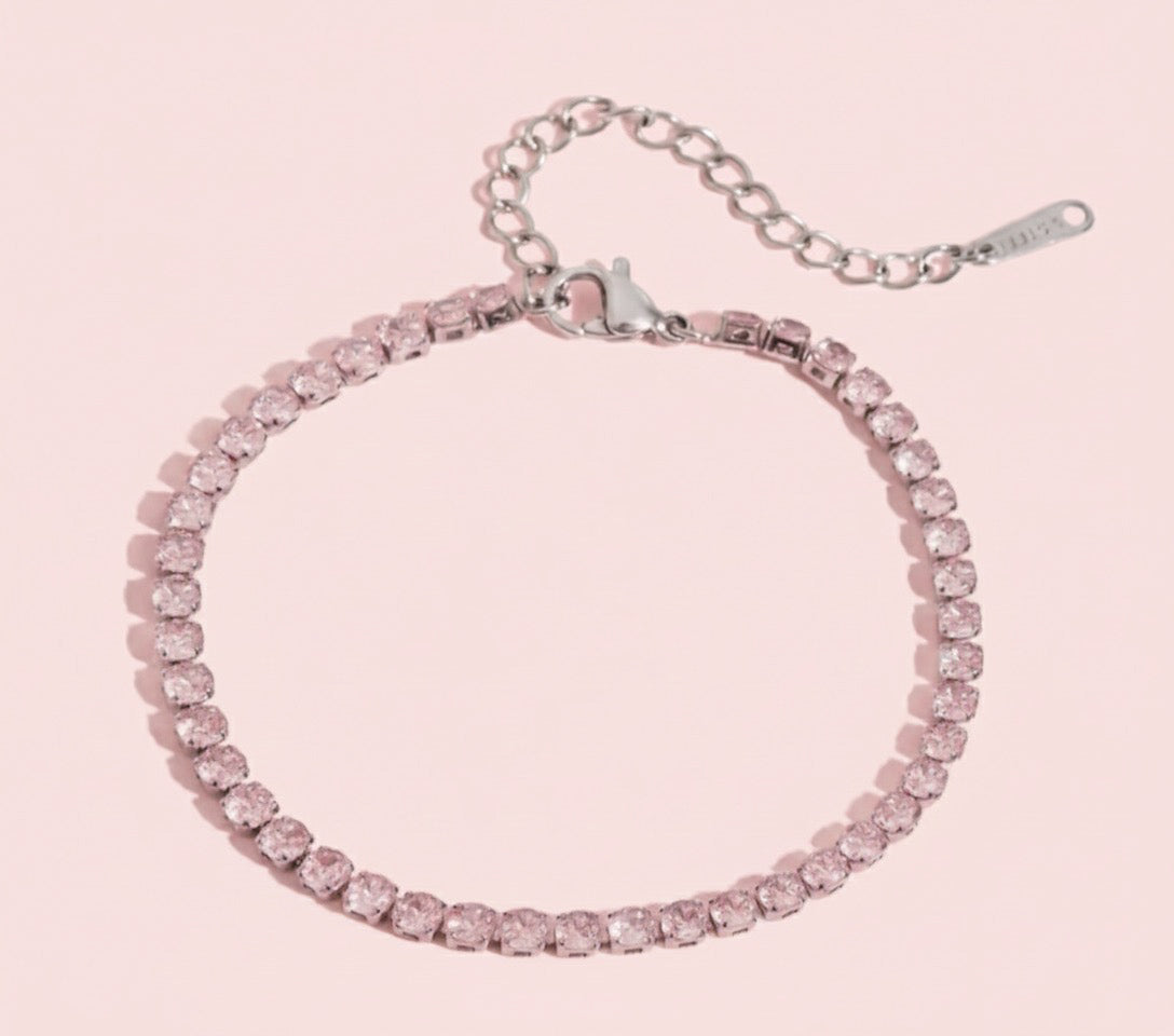 Tennis Chain bracelet pink