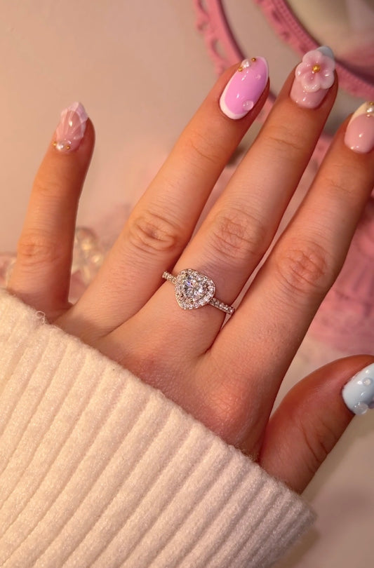 Princess Heart ring transparente