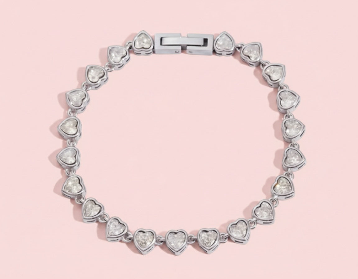 Forever Hearts Tennis bracelet