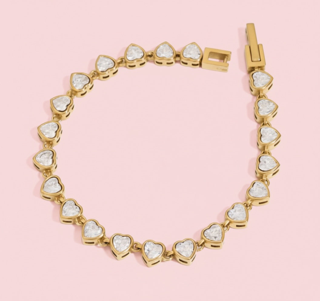 Forever Hearts Tennis bracelet
