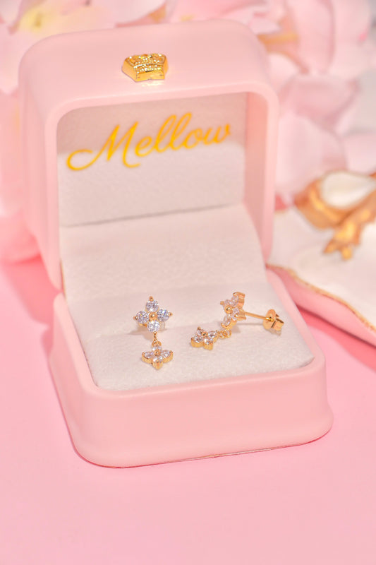 Crystal Double Blossom earrings