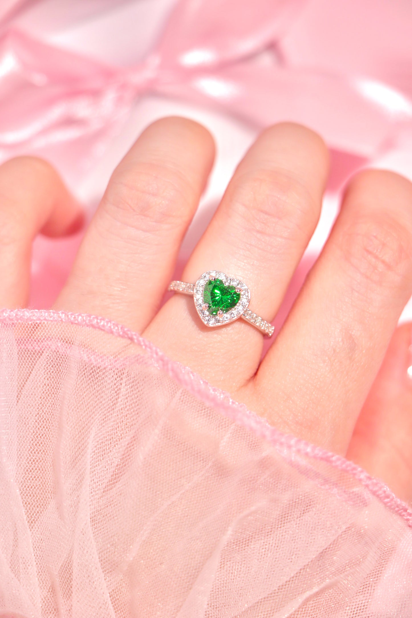Princess Heart ring verde