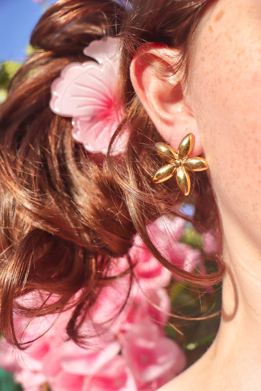Plumeria studs