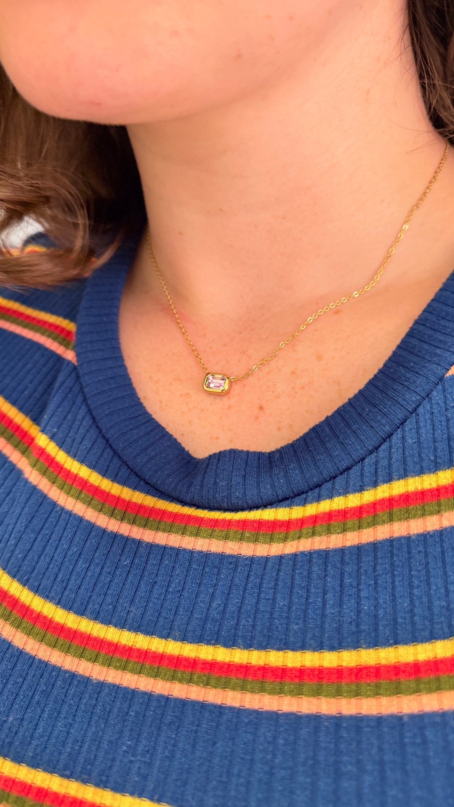 Rosé Gem necklace