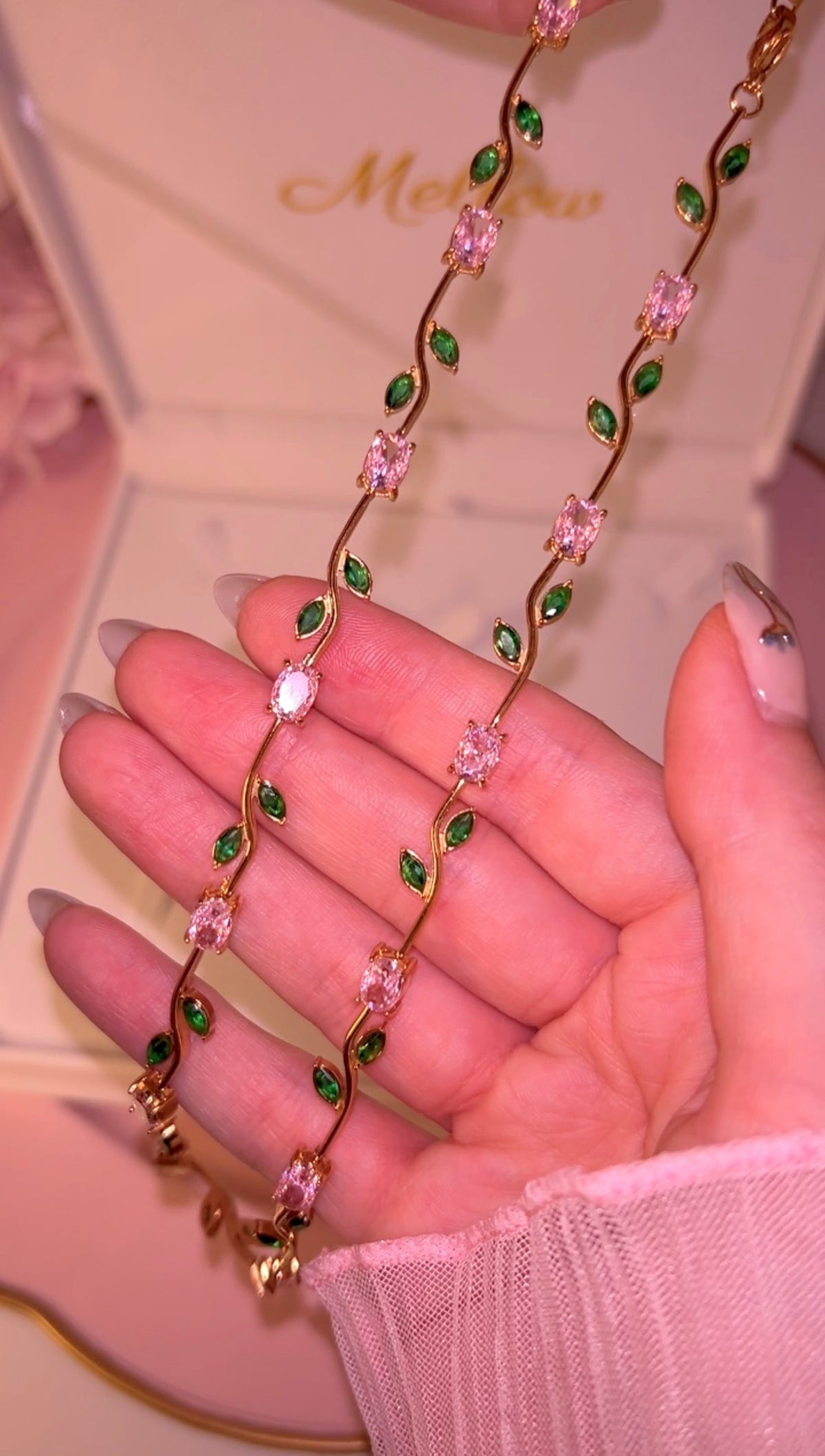 Tulip Garden necklace rosa
