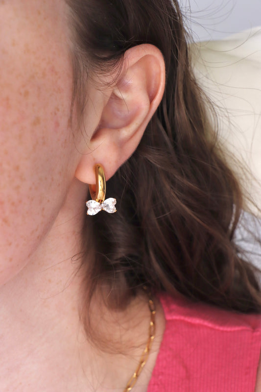 Heartfelt Bow hoops
