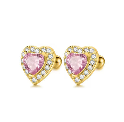Princess Heart studs rosa