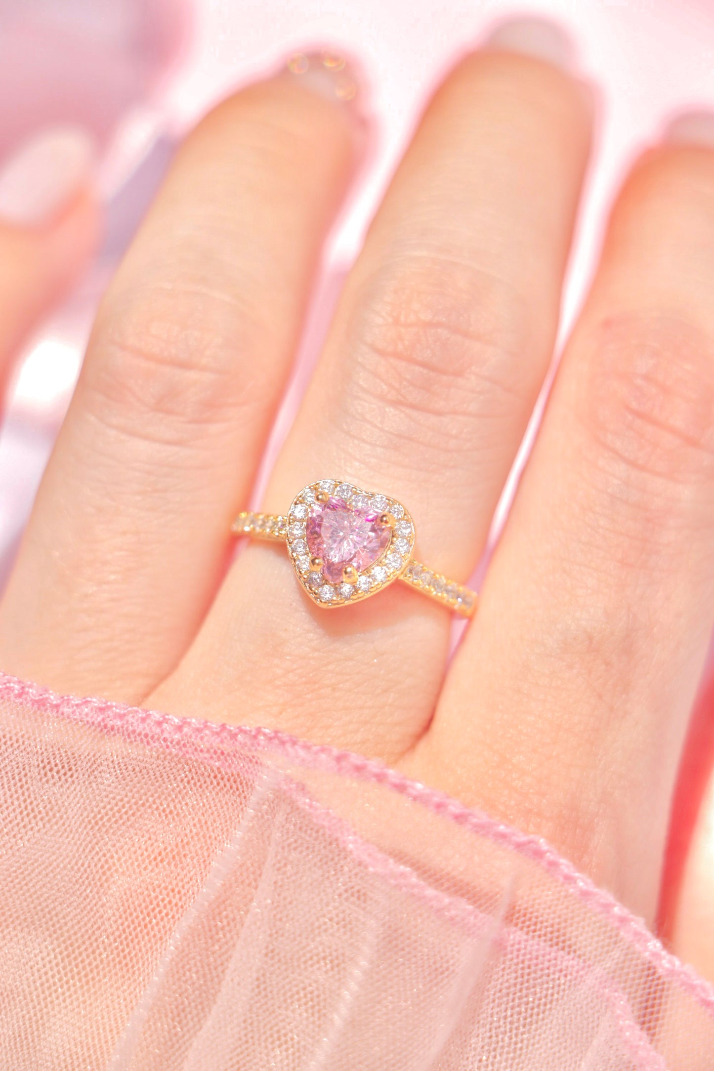 Princess Heart ring rosa