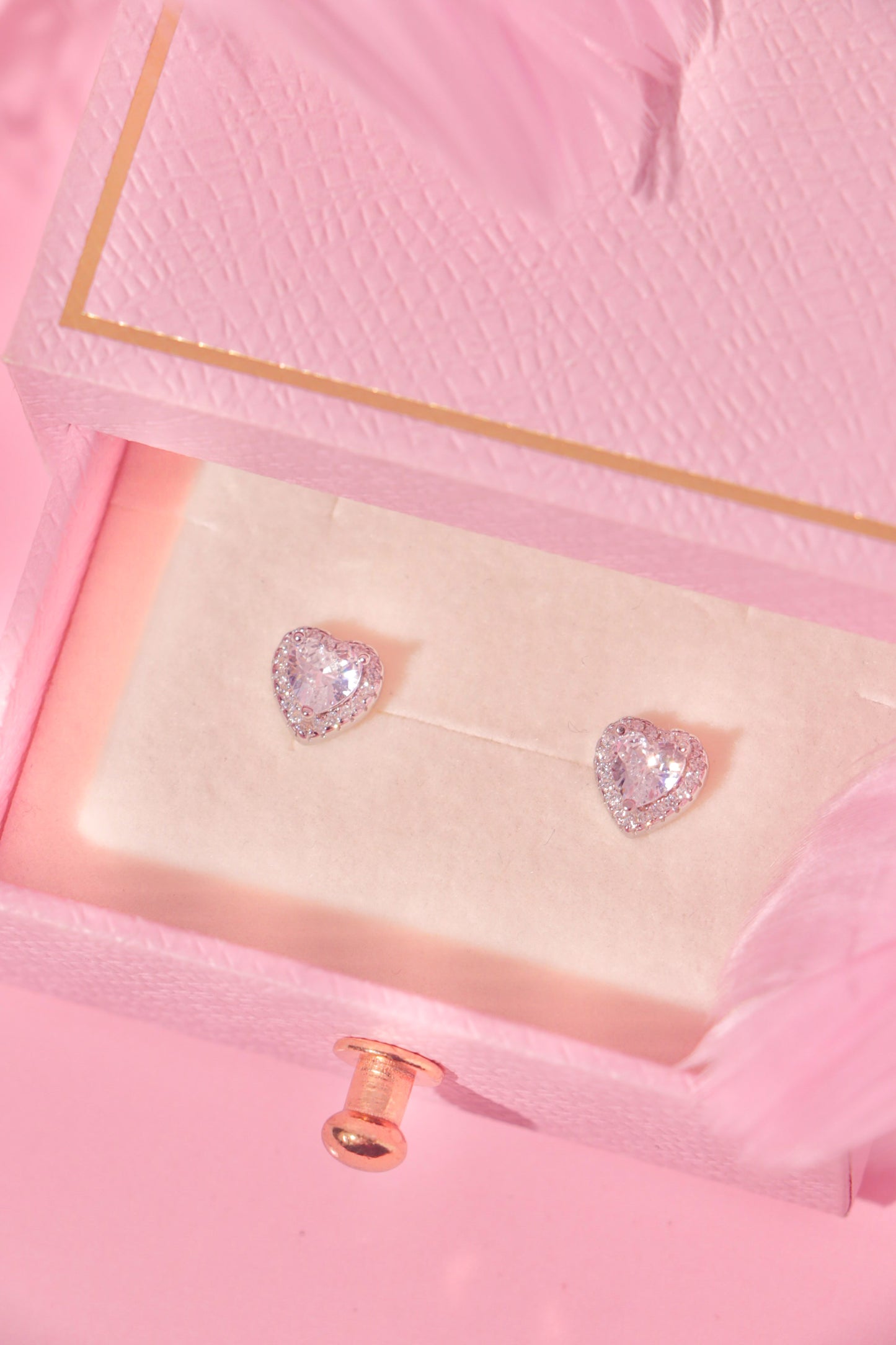 Princess Heart studs transparente