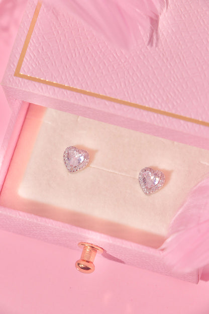 Princess Heart studs transparente