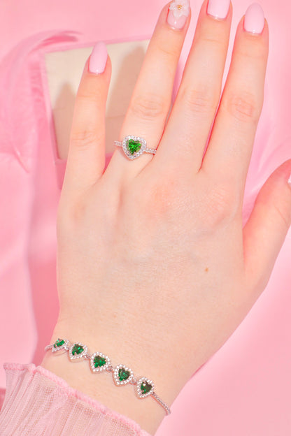 Princess Hearts set verde