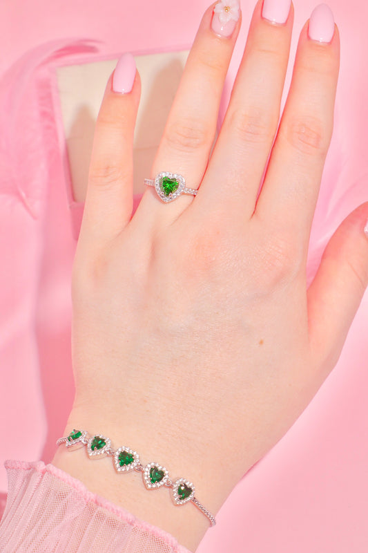 Princess Hearts set verde