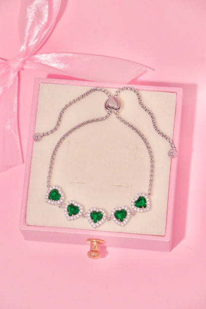 Princess Hearts bracelet verde