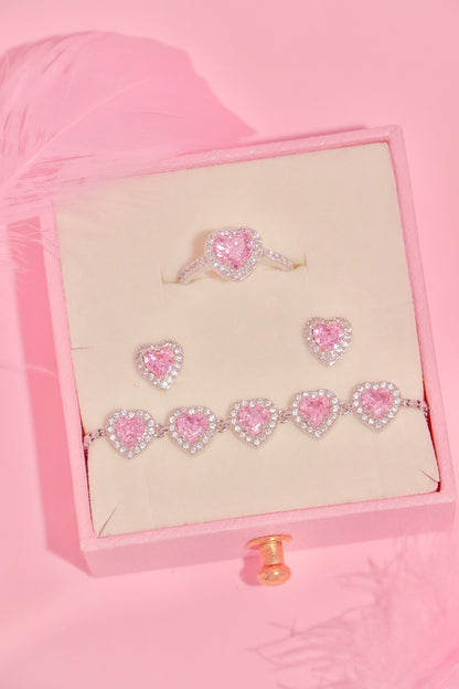 Princess Hearts set rosa