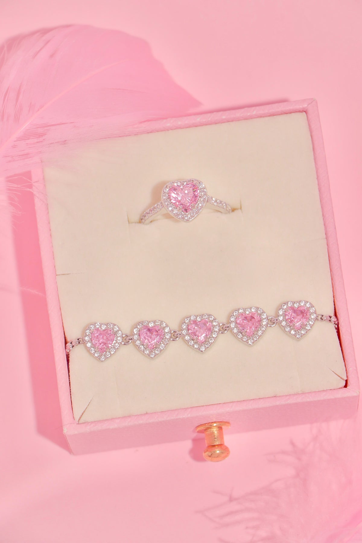 Princess Hearts set rosa