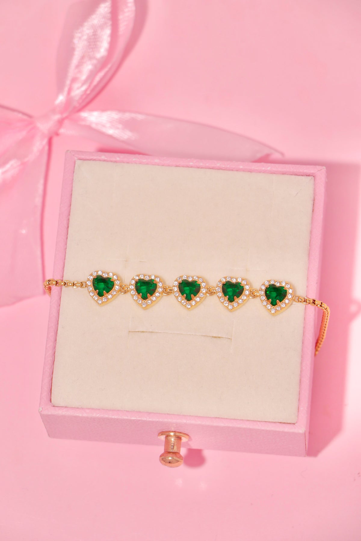 Princess Hearts bracelet verde