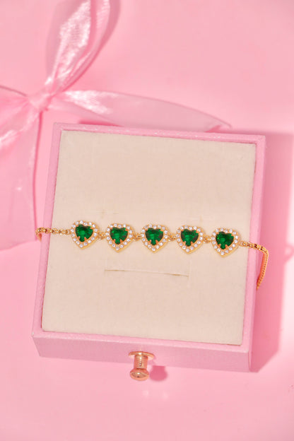 Princess Hearts bracelet verde