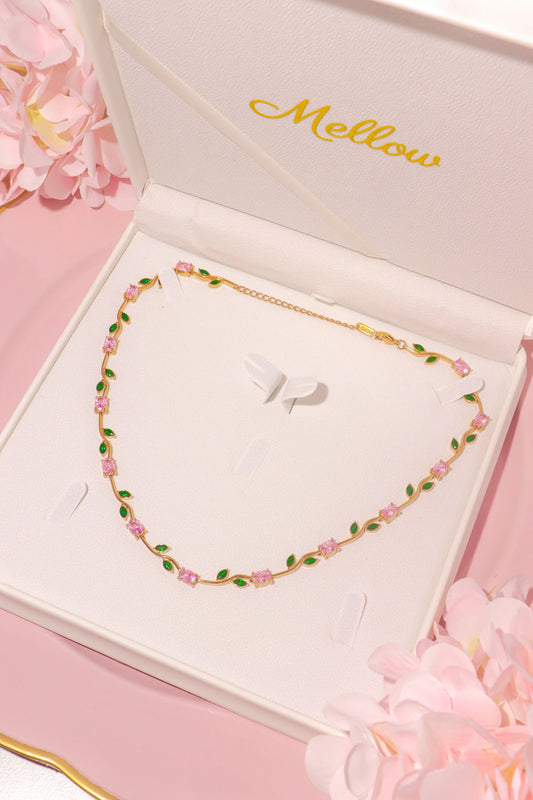 Tulip Garden necklace rosa