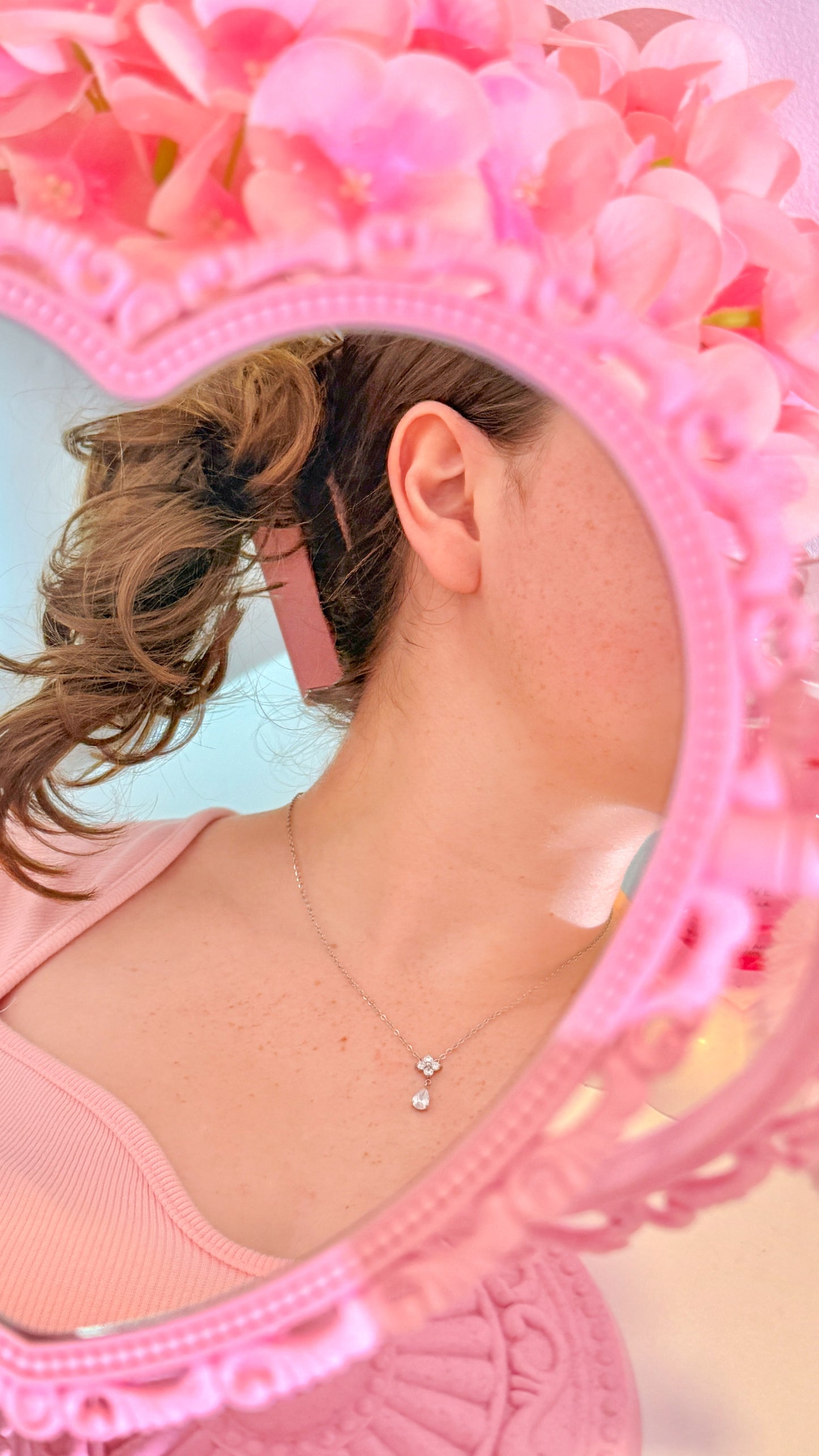 Crystal Blossom Drop necklace