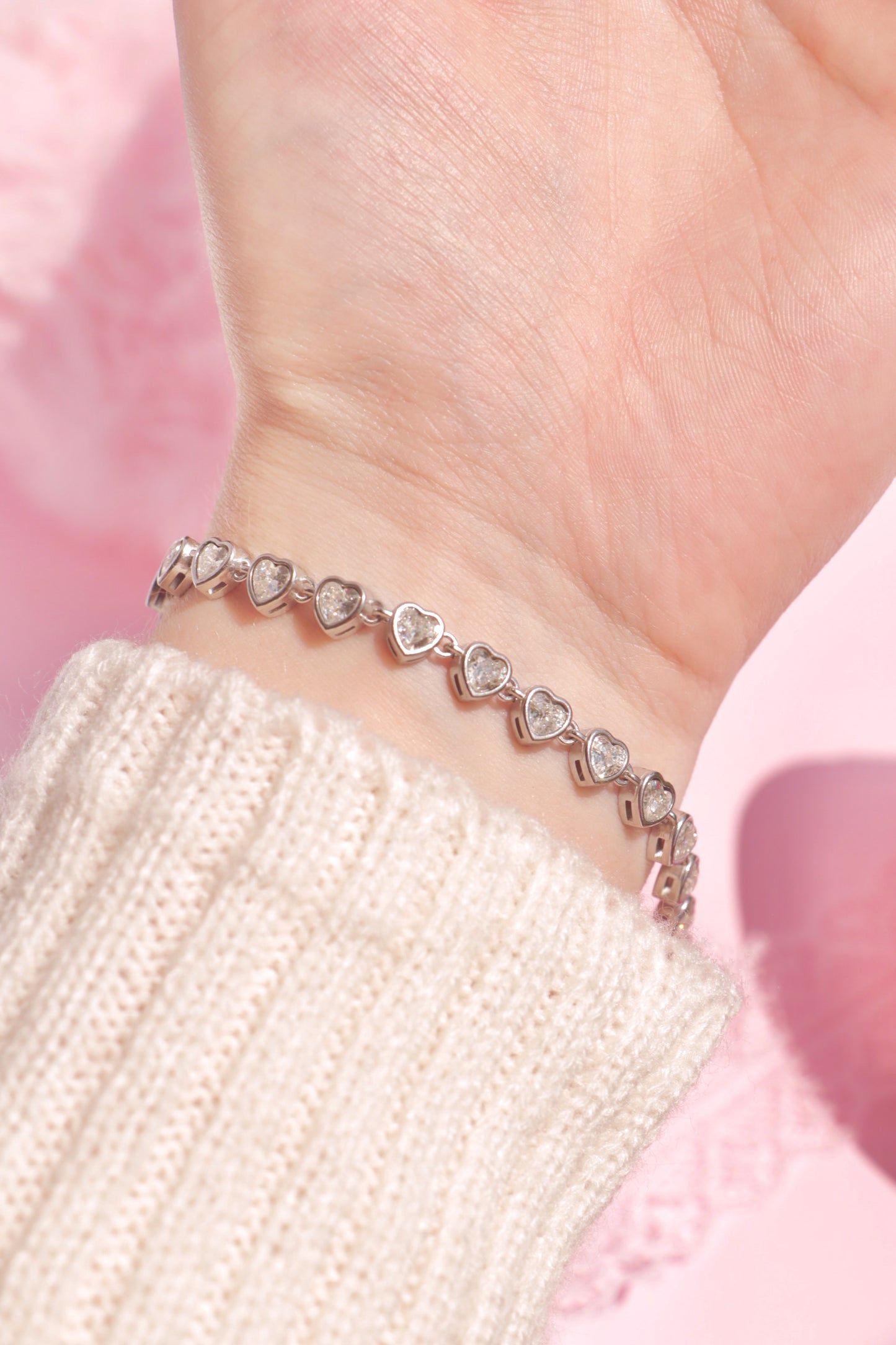 Forever Hearts Tennis bracelet