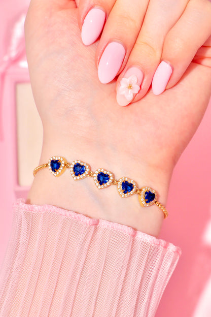 Princess Hearts bracelet azul
