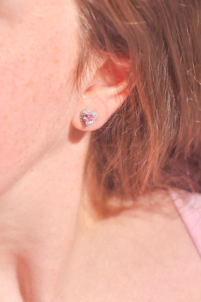 Princess Heart studs rosa