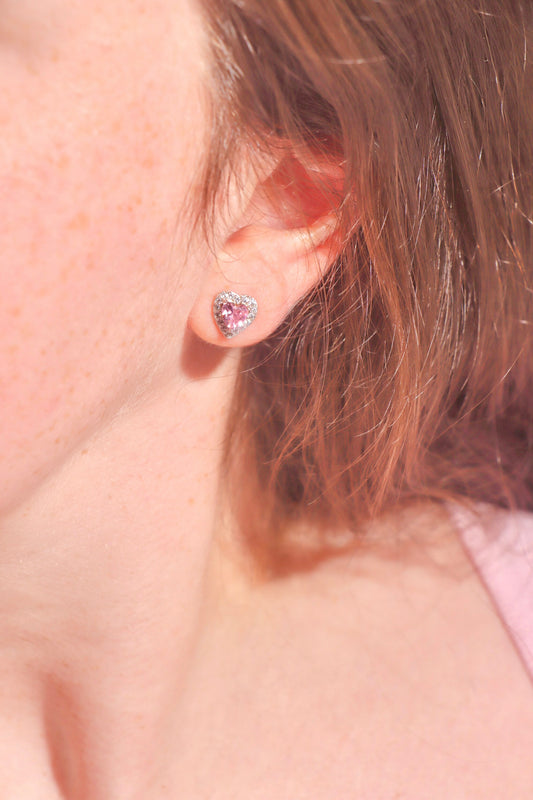 Princess Heart studs rosa