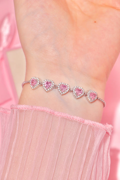 Princess Hearts bracelet rosa
