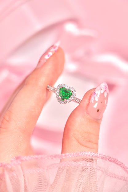 Princess Heart ring verde