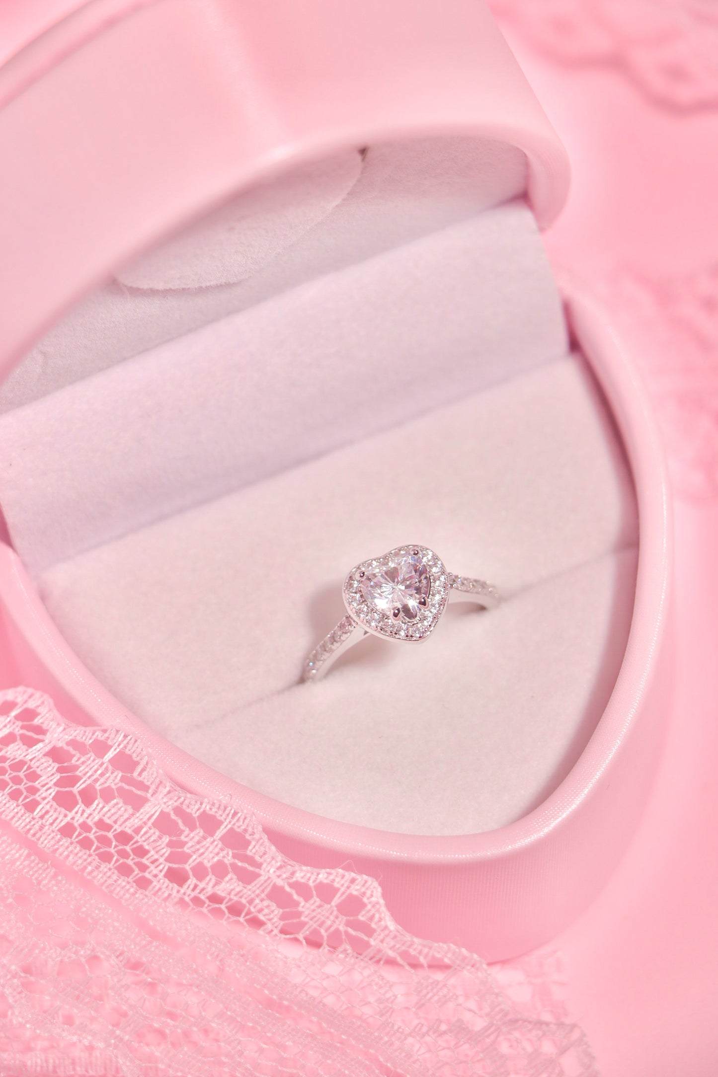 Princess Heart ring transparente