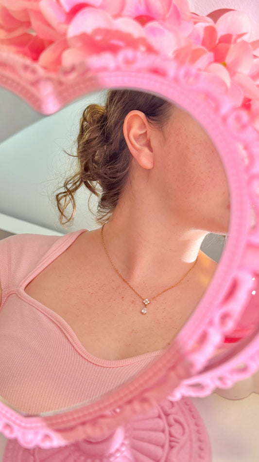 Crystal Blossom Drop necklace