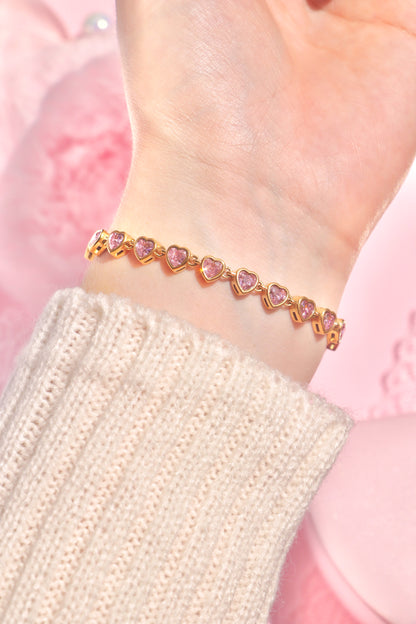 Forever Hearts Tennis bracelet