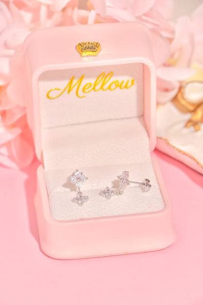 Crystal Double Blossom earrings