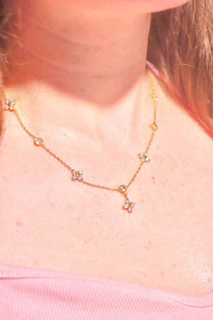 Crystal Blossom Sparks Necklace