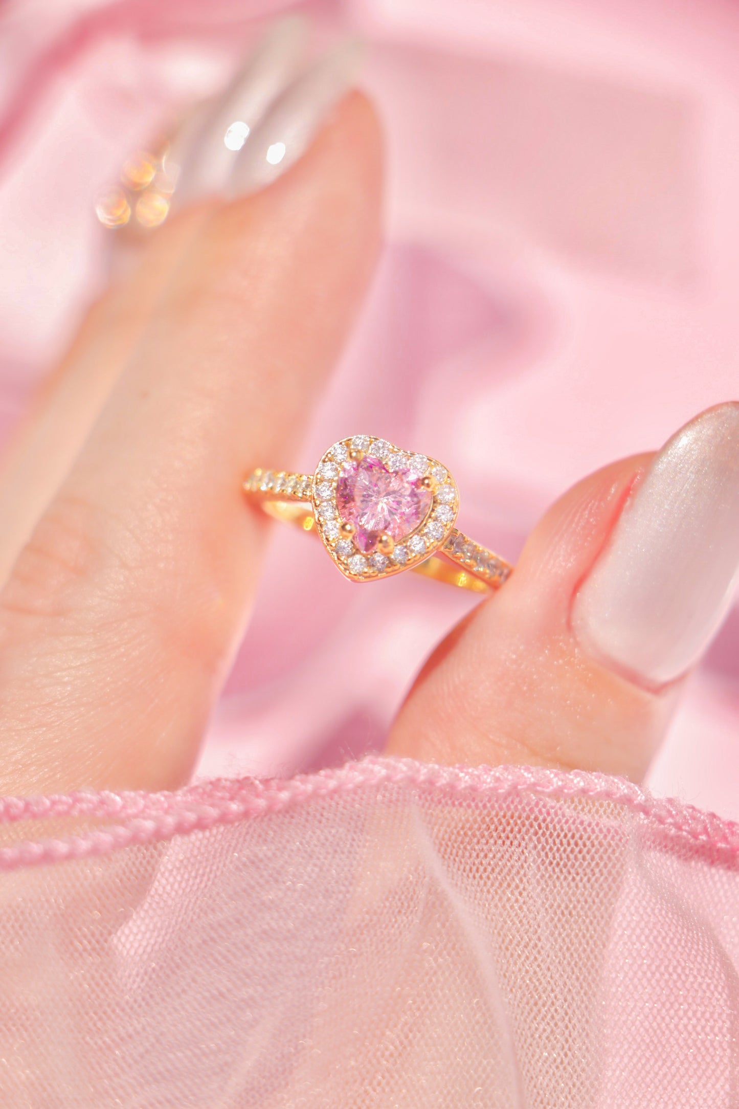 Princess Heart ring rosa