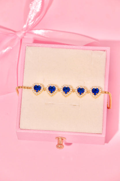 Princess Hearts bracelet azul