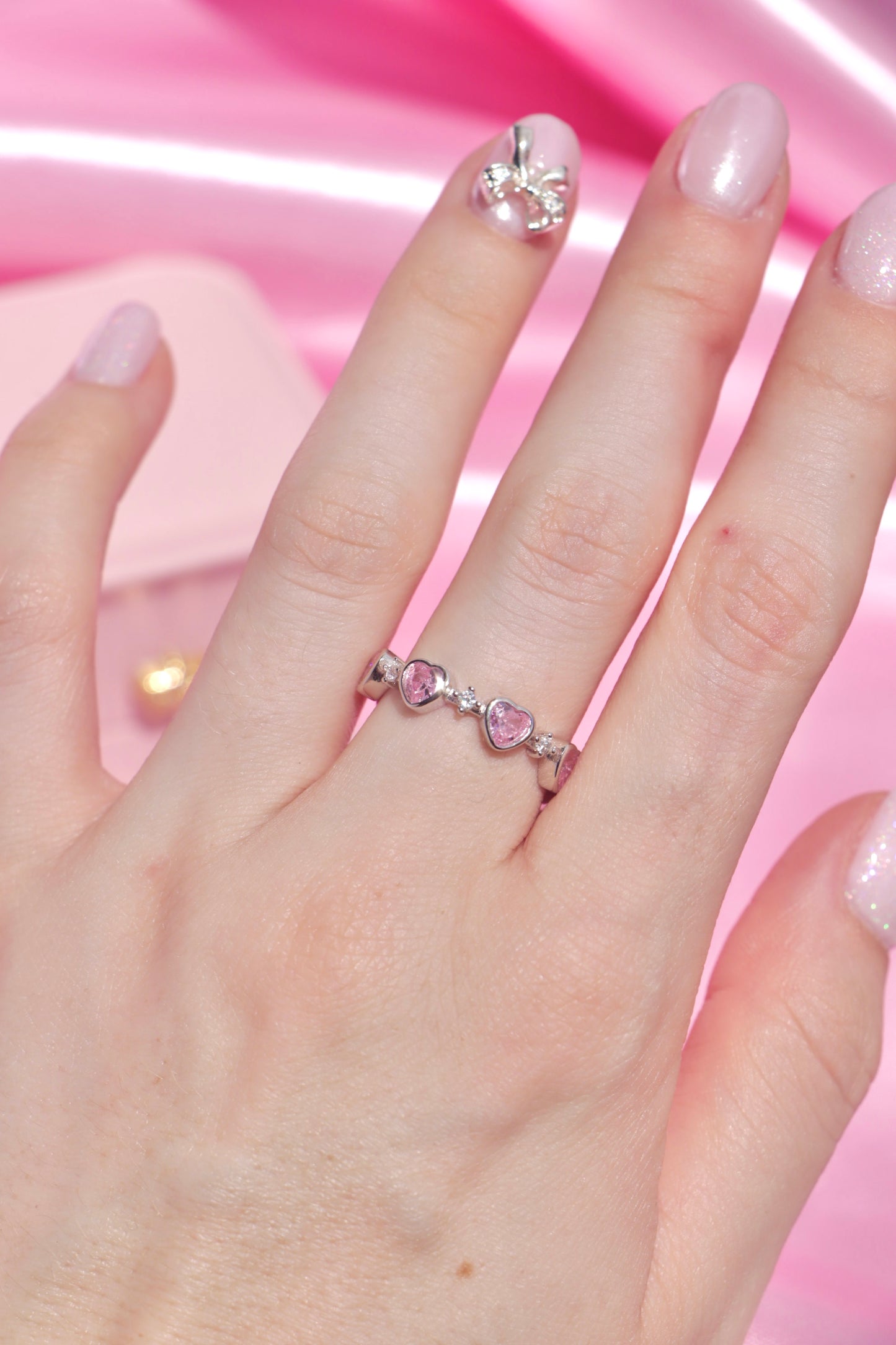 Blushing Hearts Ring